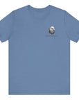 Patriotic Shirts Pro Libertas Semper Flag Eagle Tee, lavender blue, featuring a bold eagle clutching an American flag with scrollwork on a unisex 100% cotton shirt, ideal for American pride