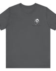 Second Amendment Patriotic Shirt with Rifle and Text Design, bill of rights, asphalt colored shirt, front view