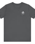 Patriotic Shirts Pro Libertas Semper Flag Eagle Tee, asphalt grey, featuring a bold eagle clutching an American flag with scrollwork on a unisex 100% cotton shirt, ideal for American pride