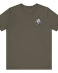 Patriotic Shirts Pro Libertas Semper Flag Eagle Tee, army color, featuring a bold eagle clutching an American flag with scrollwork on a unisex 100% cotton shirt, ideal for American pride
