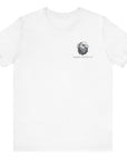 Patriotic Shirts Pro Libertas Semper Flag Eagle Tee, white, featuring a bold eagle clutching an American flag with scrollwork on a unisex 100% cotton shirt, ideal for American pride