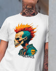 hazard-menace-punk-white-t-shirt-mockup-featuring-a-tattooed-man-leaning-over-a-concrete-wall