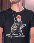 undead-shred-punk-black-t-shirt-mockup-of-a-man-listening-to-music-on-the-street