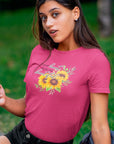 a-good-heart-keeps-you-beautiful-berry-t-shirt-womens-sunflower-mockup-of-a-woman-using-her-mobile-phone