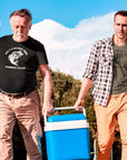 aint-caught-shit-fishing-club-black-and-army-green-t-shirt-mens-sports-mockup-of-two-fishermen-carrying-their-cool-box