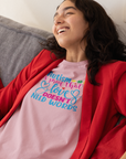 autism-is-proof-that-love-doesnt-need-words-pink-t-shirt-awareness-mockup-of-a-young-woman-enjoying-valentine-s-day-by-herself