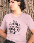 dog-people-are-my-kind-of-people-pink-t-shirt-animal-lover-mockup-of-a-short-haired-woman-standing-against-a-textured-wall