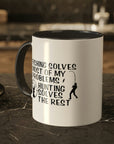 fishing-solves-most-of-my-problems-hunting-solves-the-rest-glossy-mug-11-oz-orca-on-a-wooden-table