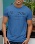 freedom-has-a-nice-ring-to-it-and-a-bit-of-recoil-true-royal-blue-t-shirt-2a-mockup-of-a-man-with-a-tee-posing-next-to-a-plant