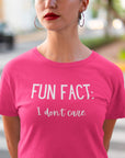 fun-fact-i-dont-care-funny-berry-t-shirt-womens-sarcastic-mockup-of-a-woman-on-the-street