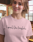 i-want-the-fairytale-pink-t-shirt-mockup-featuring-a-woman-with-a-ponytail