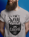 im-sexy-and-i-grow-it-athletic-heather-grey-mockup-of-a-bearded-man-wearing-a-t-shirt-in-a-studio