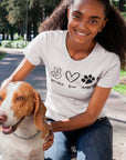 peace-love-dogs-white-t-shirt-woman-with-a-dog-wearing-a-tee-mockup-at-the-park