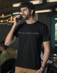 per-my-last-email-black-t-shirt-office-humor-tee-mockup-featuring-a-bearded-man-talking-on-his-smartphone