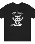 stay-trashy-with-racoon-black-t-shirt-unisex