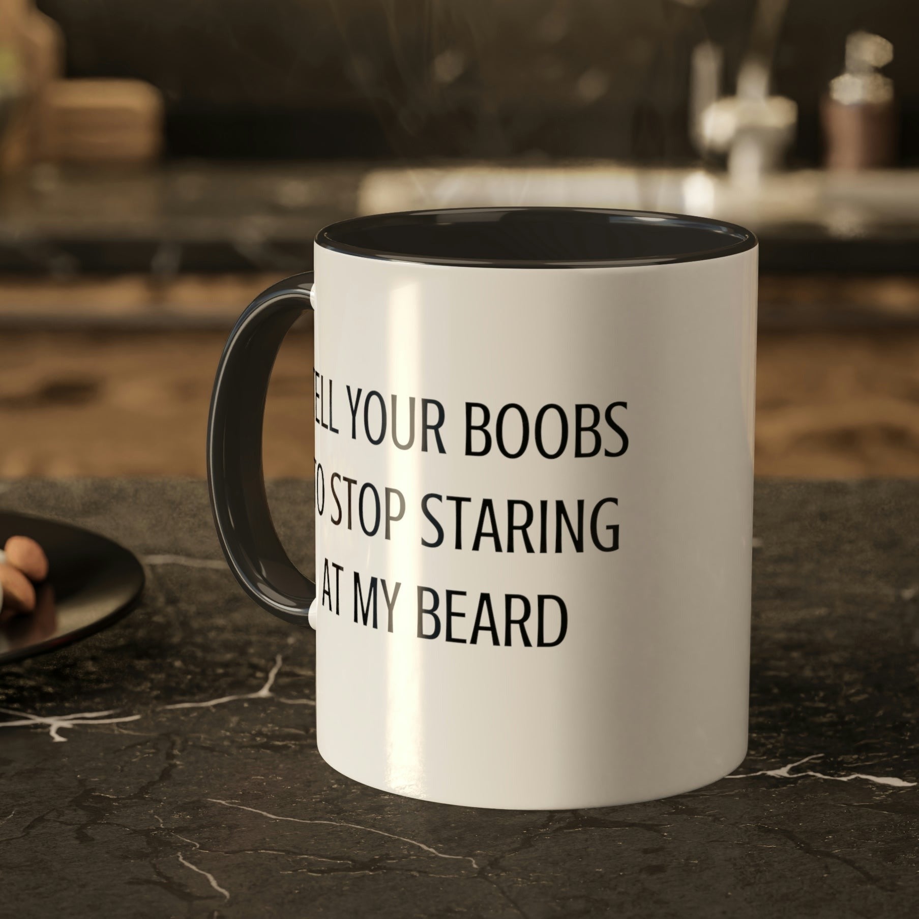 tell-your-boobs-to-stop-staring-at-my-beard-glossy-mug-11-oz-coffee-funny-mockup-on-a-wooden-table