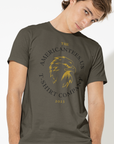the-americantees-us-t-shirt-company-2023-army-green-tee-mockup-of-a-young-man