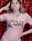 tik-tok-queen-pink-t-shirt-womens-mockup-of-a-woman-chewing-bubblegum