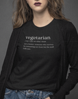 vegetarian-definition-not-a-hunter-someone-who-survives-by-consuming-not-food-but-the-stuff-food-eats-bella-canvas-t-shirt-featuring-a-serious-young-woman