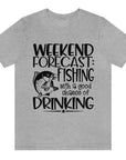 weekend-forecast-fishing-with-a-good-chance-of-drinking-athletic-heather-grey-t-shirt