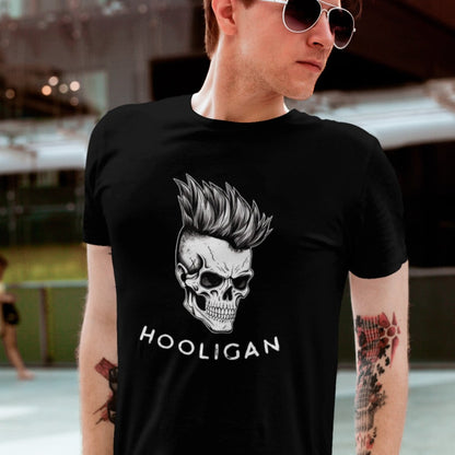 skull-hawk-hooligan-black-punk-t-shirt-mockup-of-a-stylish-man-wearing-a-tee-at-a-mall