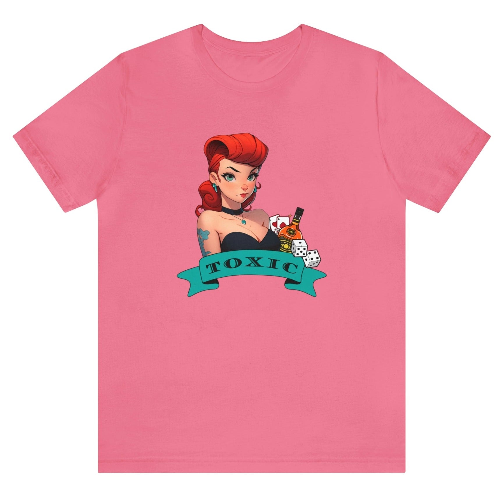     toxic-redhead-dice-liquor-playing-cards-charity-pink-t-shirt