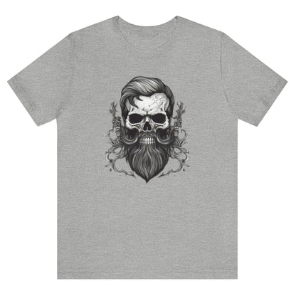 Forever-bearded-skull-with-moustache-and-beard-athletic-heather-t-shirt-