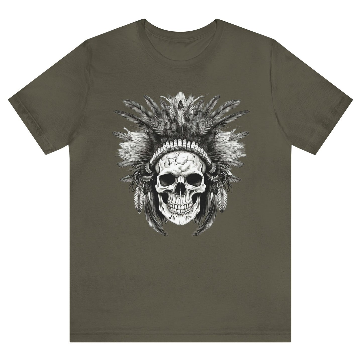 warlord-design-skull-with-feathered-headdress-army-t-shirt