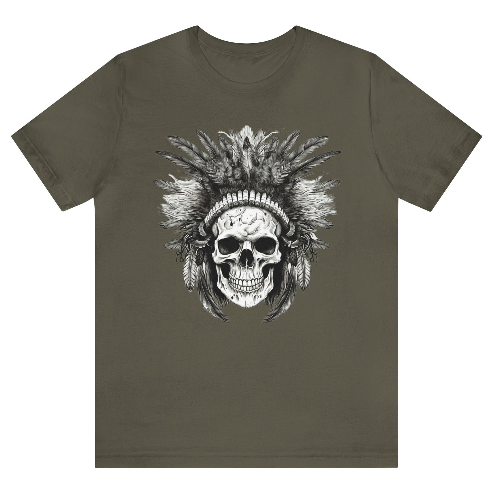 warlord-design-skull-with-feathered-headdress-army-t-shirt
