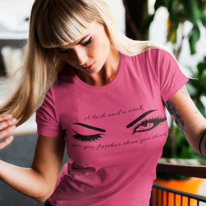 a-lash-and-a-wink-gets-you-further-than-you-think-berry-t-shirt-womens-lashes-mockup-featuring-a-woman-grabbing-her-hair