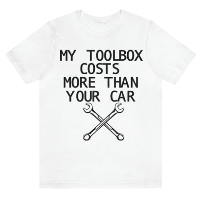 my-toolbox-cost-more-than-your-car-white t-shirt