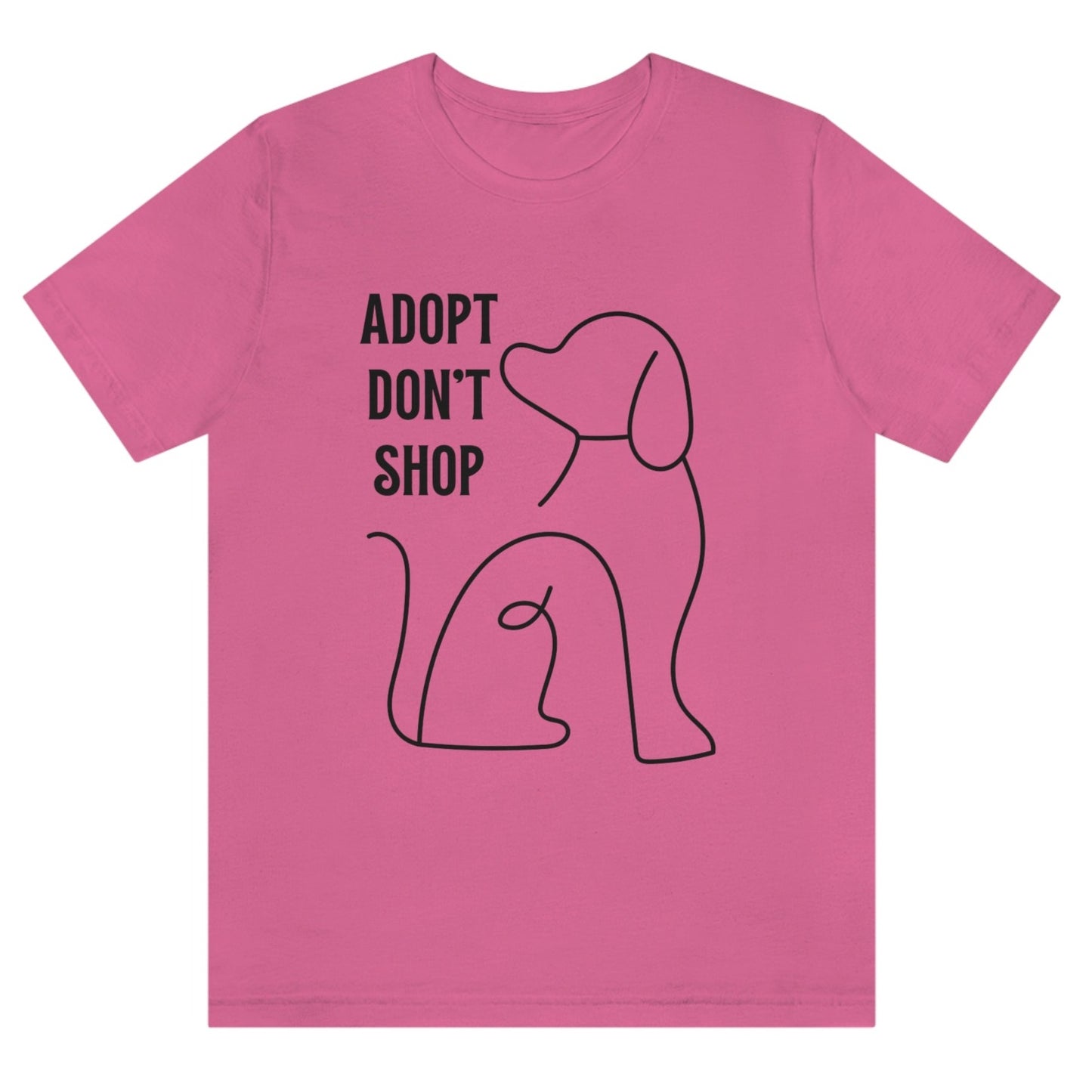 adopt-dont-shop-charity-pink-t-shirt-with-dog-graphic-unisex
