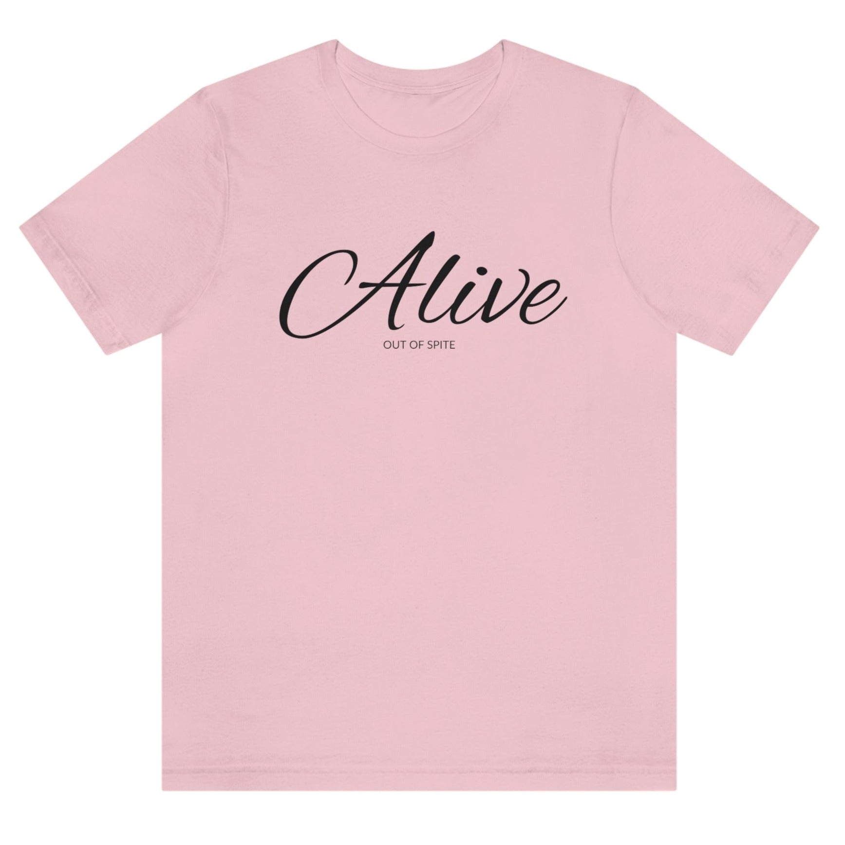 alive-out-of-spite-pink-t-shirt-funny