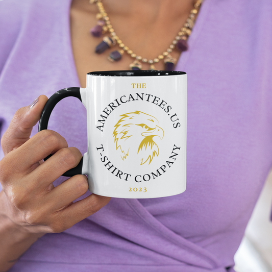 american-tees-us-logo-text-glossy-mug-11-oz-coffee-color-rim-mug-mockup-of-a-tattooed-woman-leaning-on-a-bar