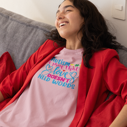 autism-is-proof-that-love-doesnt-need-words-pink-t-shirt-awareness-mockup-of-a-young-woman-enjoying-valentine-s-day-by-herself