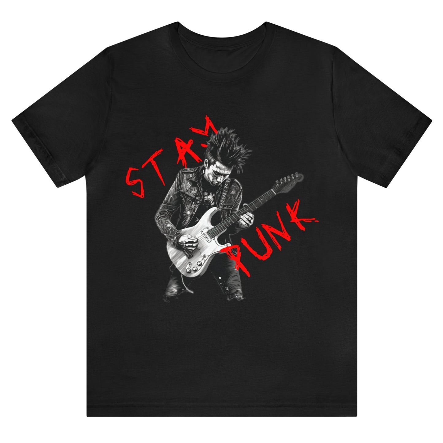 stay-punk-with-punk-rocker-guitarist-black-t-shirt