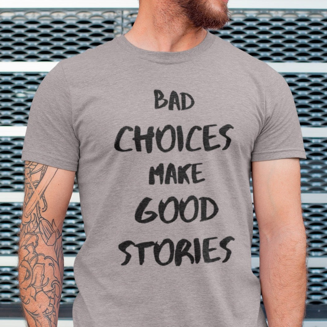 bad-choices-make-good-stories-athletic-heather-t-shirt-funny-unisex-mockup-of-a-tattooed-man-posing