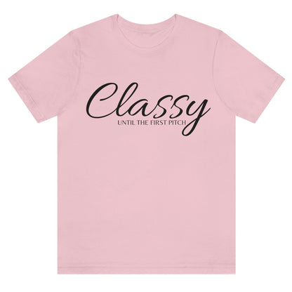 classy-until-the-first-pitch-pink-t-shirt-baseball-womens
