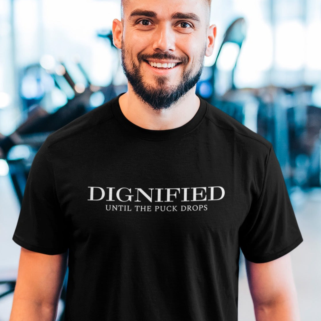 dignified-until-the-puck-drops-black-t-shirt-mens-sports-hockey-mockup-of-a-happy-man-at-the-gym