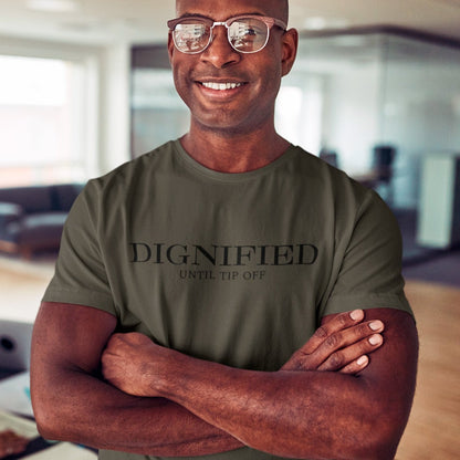 dignified-until-tipoff-army-green-t-shirt-mens-sports-basketball-mockup-of-a-smiling-man-wearing-a-tee-inside-an-office