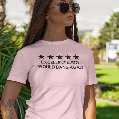 excellent-in-bed-would-bang-again-five-stars-pink-t-shirt-funny-mockup-of-a-stylish-tattooed-woman-at-a-park