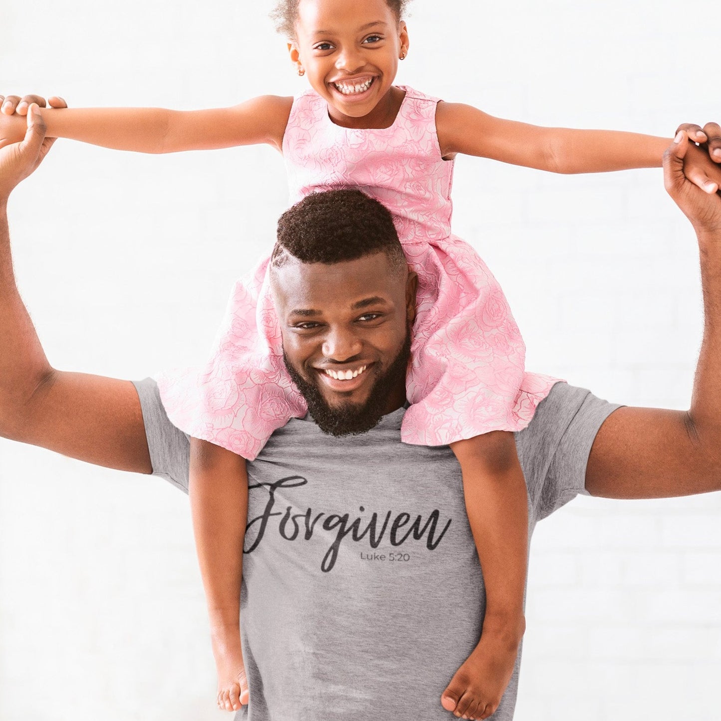 forgiven-luke-5-20-athletic-heather-grey-t-shirt-unisex-inspiring-christian-mockup-of-a-happy-dad-carrying-his-daughter-on-his-shoulders