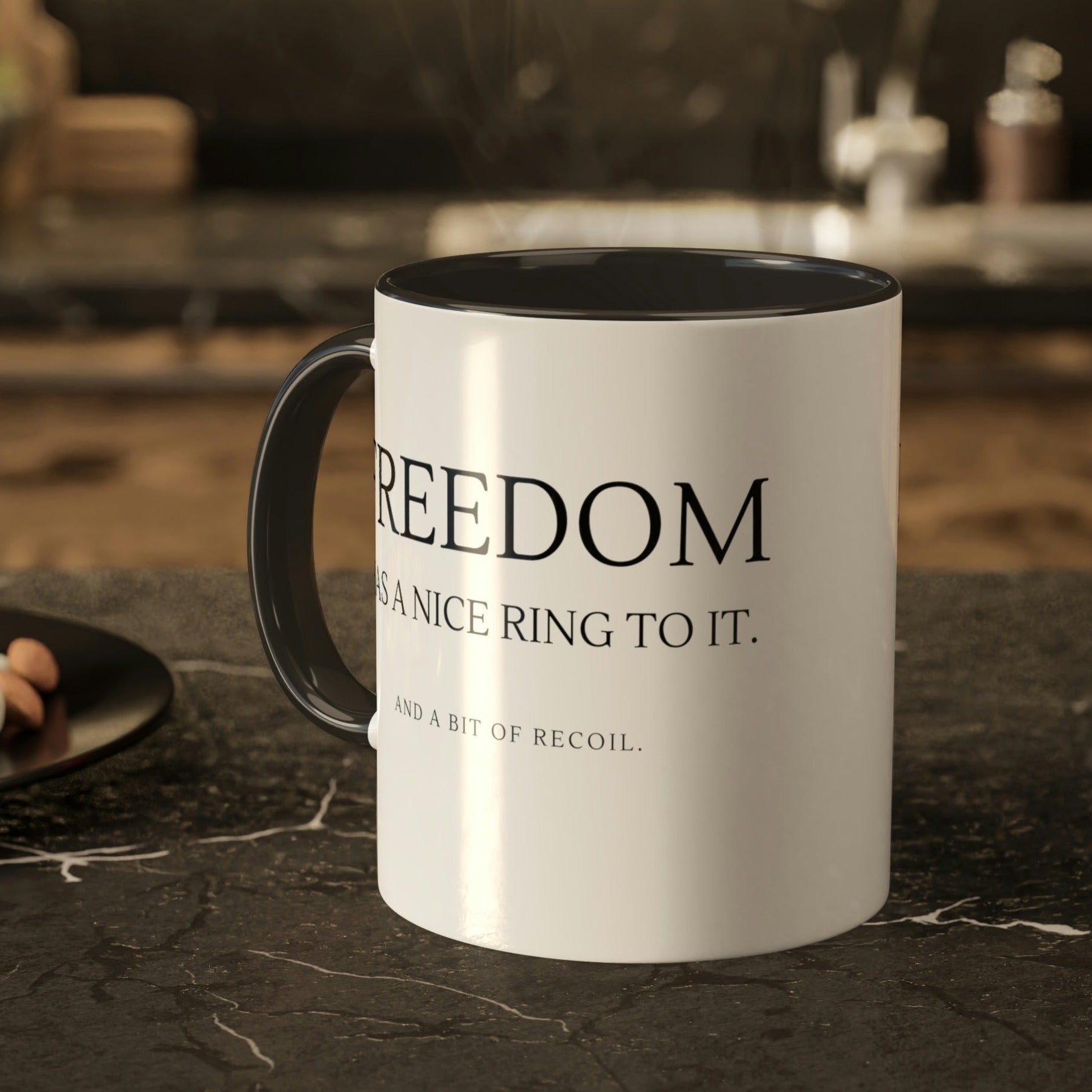 freedom-has-a-nice-ring-to-it-and-a-bit-of-recoil-glossy-mug-11-oz-2a-mockup-on-a-wooden-table