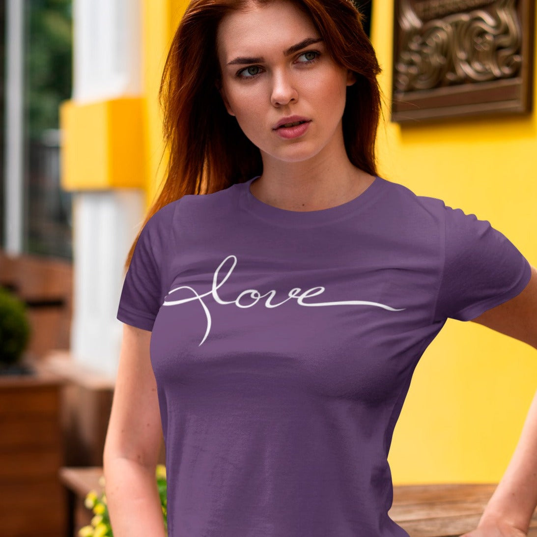 love-team-purple-t-shirt-womens-mockup-of-a-long-haired-woman-posing