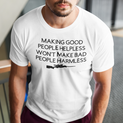 making-good-people-helpless-wont-make-bad-people-harmless-white-t-shirt-mockup-featuring-a-man-going-upstairs