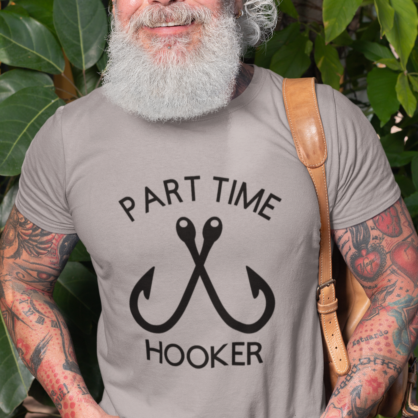 part-time-hooker-athletic-heather-grey-t-shirtt-shirt-mockup-featuring-a-senior-man-with-a-trendy-style