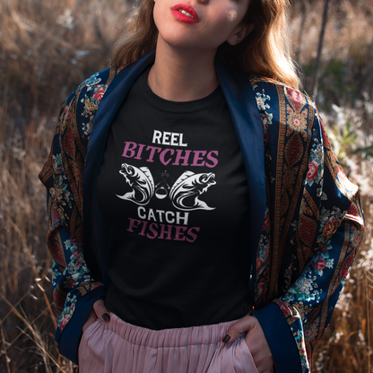 real-bitches-catch-fishes-black-t-shirt-fishing-pretty-girl-wearing-a-round-neck-t-shirt-mockup-while-outdoors