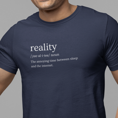 reality-the-annoying-time-between-sleep-and-the-internet-team-purple-t-shirt-tee-mockup-of-a-smiling-man