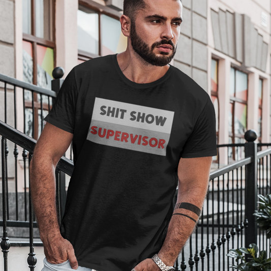 shit-show-supervisor-t-shirt-mockup-of-a-serious-looking-man-standing-on-concrete-steps