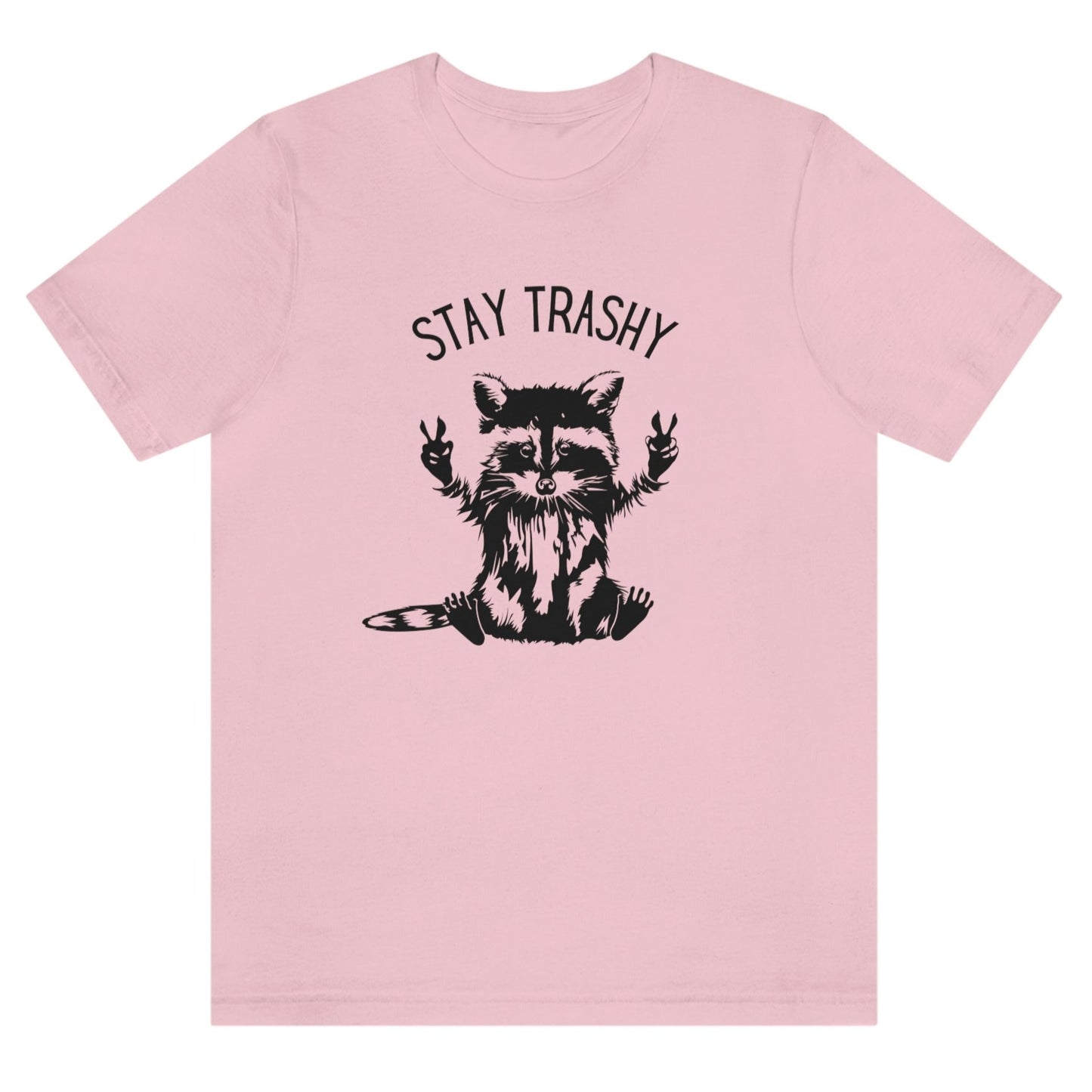 stay-trashy-with-racoon-pink-t-shirt-unisex